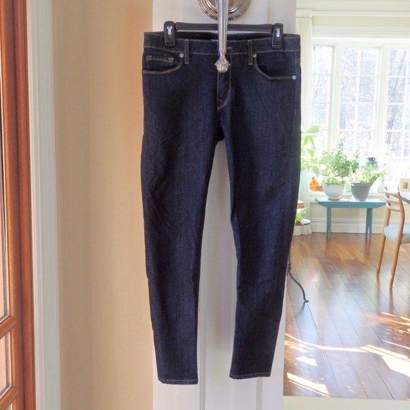 Baldwin Denim - Baldwin dark rinse skinny ankle jeans The Rivington mid rise 30